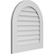 Ekena Millwork Round Top Surface Mount PVC Gable Vent: Non-Functional, w/ 3-1/2"W x 1"P Standard Frame, 26"W x 28"H GVPRT26X2801SN - alternate 3